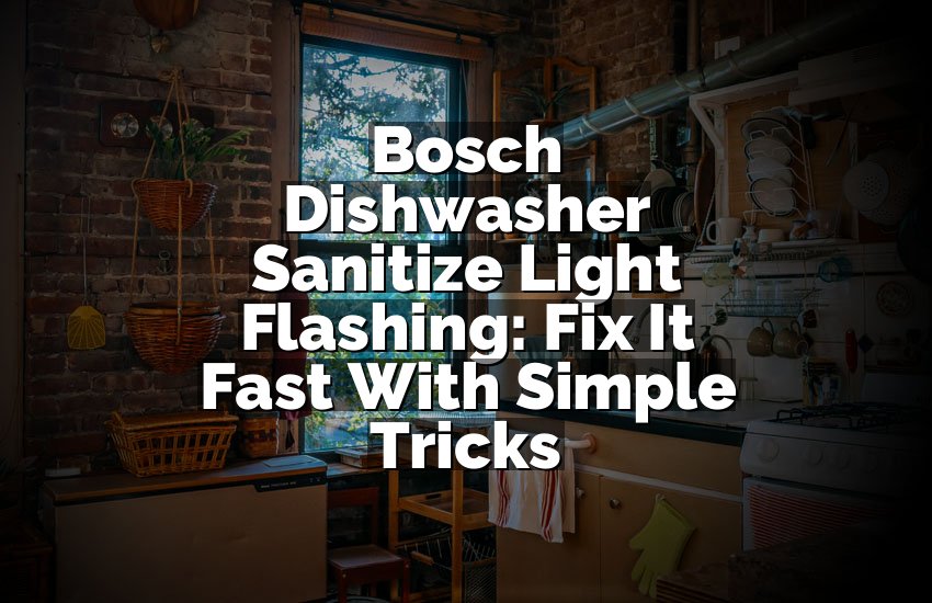Bosch Dishwasher Sanitize Light Flashing: Fix It Fast With Simple Tricks