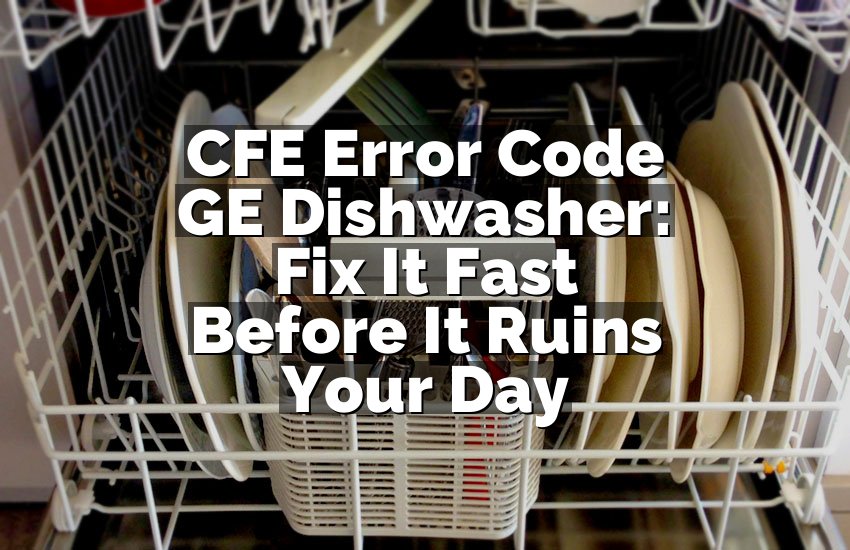 CFE Error Code GE Dishwasher: Fix It Fast Before It Ruins Your Day