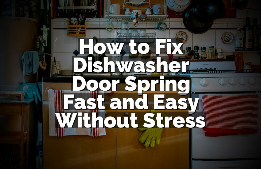 How to Fix Dishwasher Door Spring Fast and Easy Without Stress