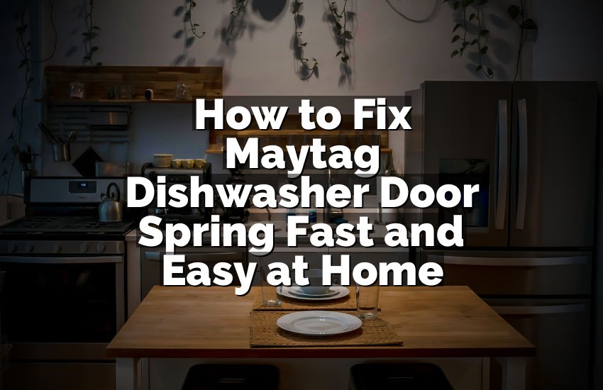 How to Fix Maytag Dishwasher Door Spring Fast and Easy at Home