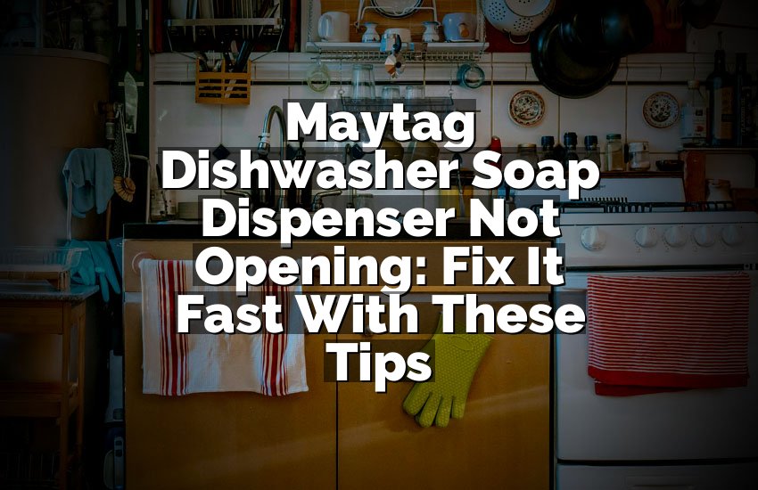 Maytag Dishwasher Soap Dispenser Not Opening: Fix It Fast With These Tips