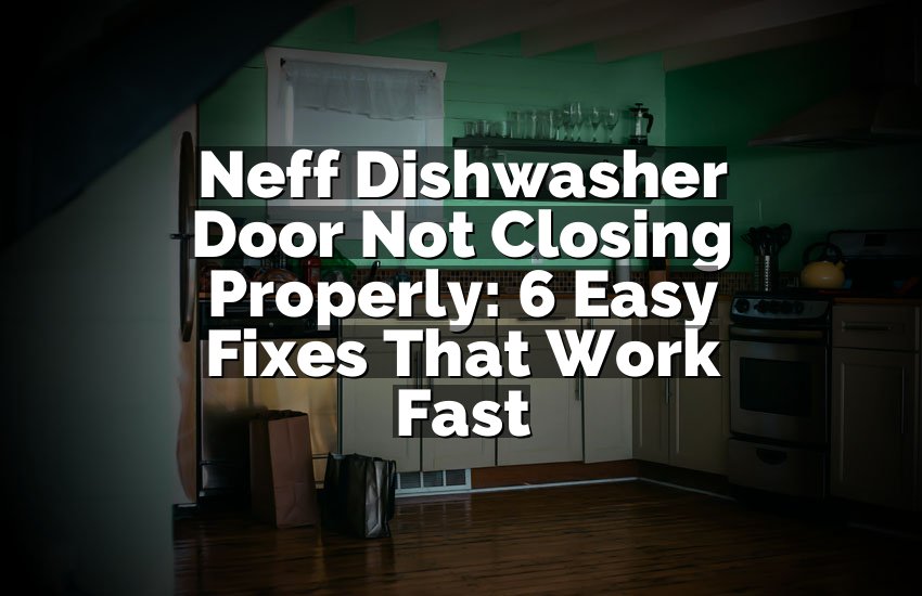 Neff Dishwasher Door Not Closing Properly: 6 Easy Fixes That Work Fast