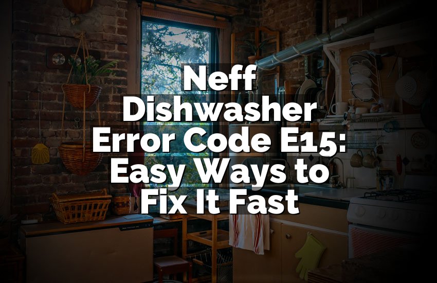 Neff Dishwasher Error Code E15: Easy Ways to Fix It Fast