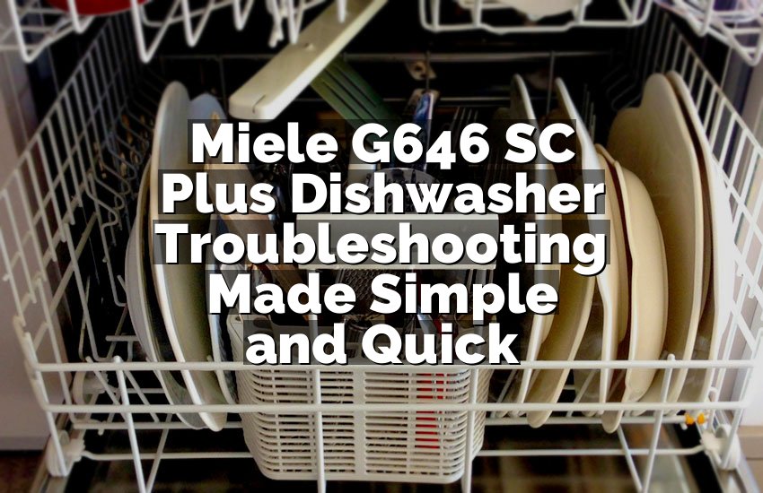 Miele G646 SC Plus Dishwasher Troubleshooting Made Simple and Quick