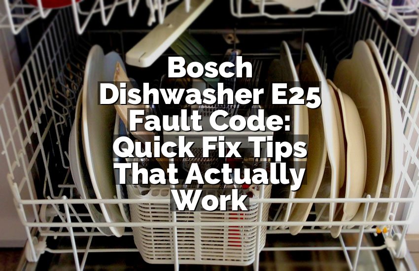 Bosch Dishwasher E25 Fault Code: Quick Fix Tips That Actually Work