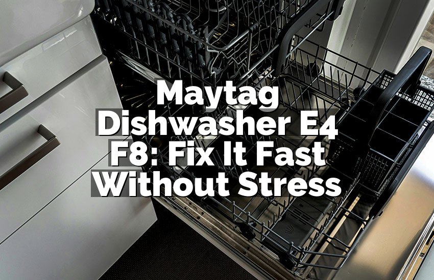 Maytag Dishwasher E4 F8: Fix It Fast Without Stress