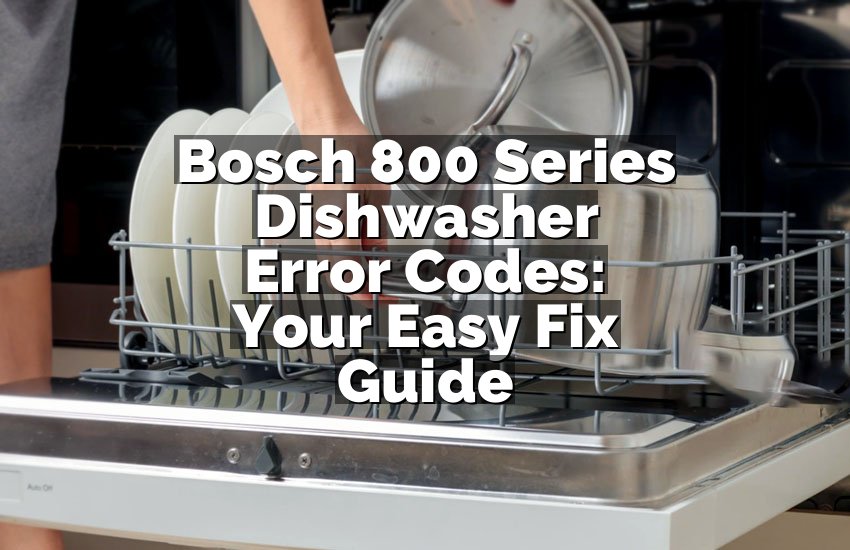 Bosch 800 Series Dishwasher Error Codes: Your Easy Fix Guide