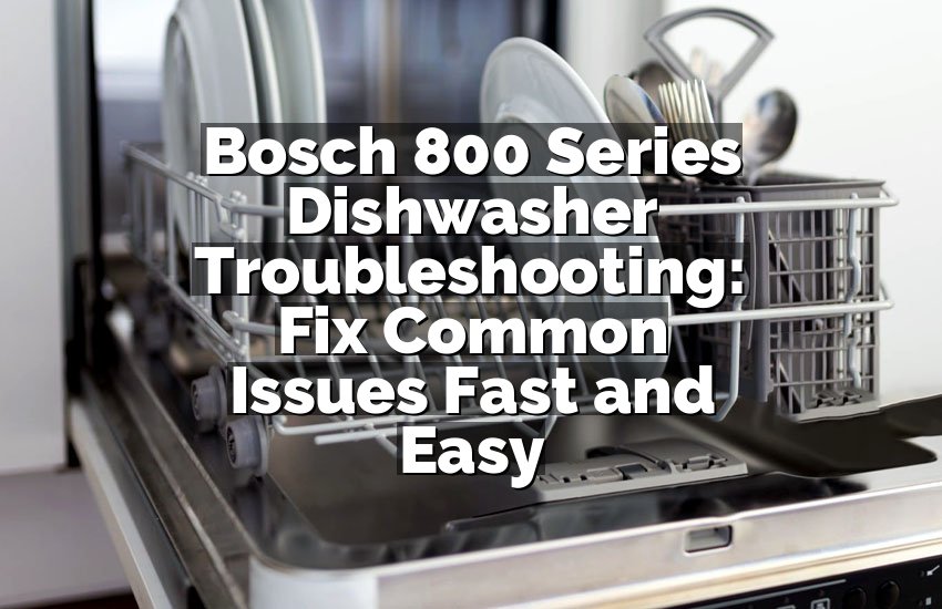 Bosch 800 Series Dishwasher Troubleshooting: Fix Common Issues Fast and Easy