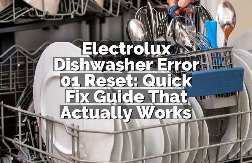 Electrolux Dishwasher Error 01 Reset: Quick Fix Guide That Actually Works
