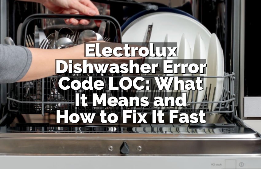 Electrolux Dishwasher Error Code LOC: What It Means and How to Fix It Fast