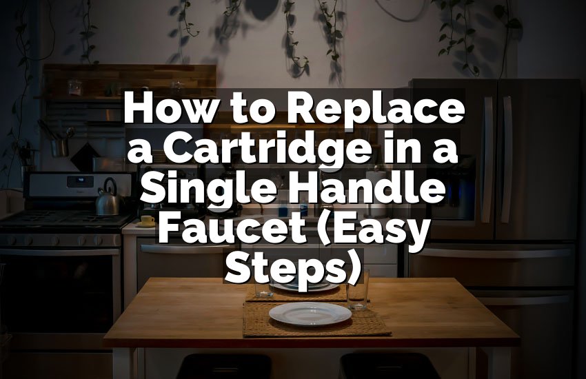 How to Replace a Cartridge in a Single Handle Faucet (Easy Steps)