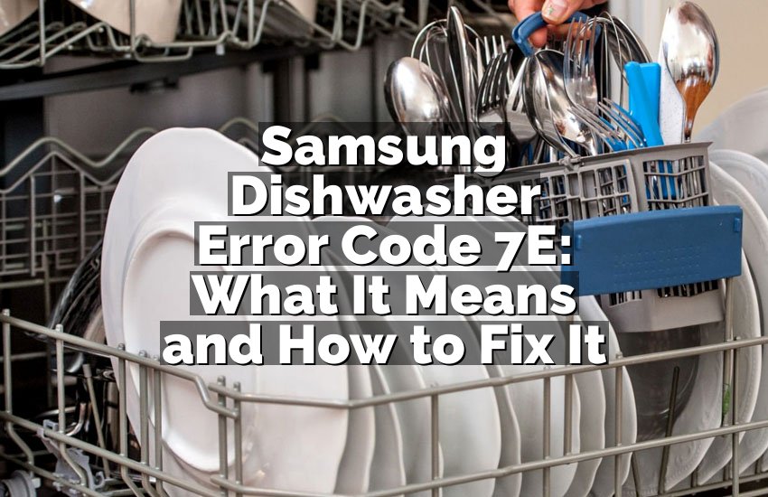 Samsung Dishwasher Error Code 7E: What It Means and How to Fix It