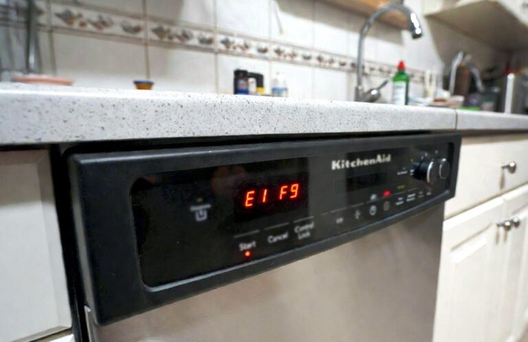 KitchenAid Dishwasher Error Code E1 F9