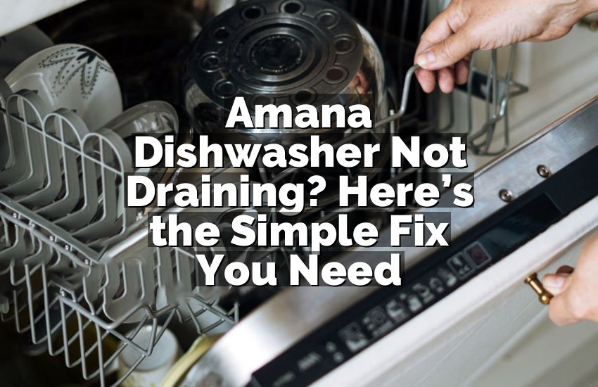 Amana Dishwasher Not Draining? Here’s the Simple Fix You Need