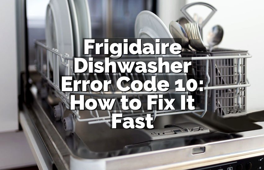 Frigidaire Dishwasher Error Code 10: How to Fix It Fast
