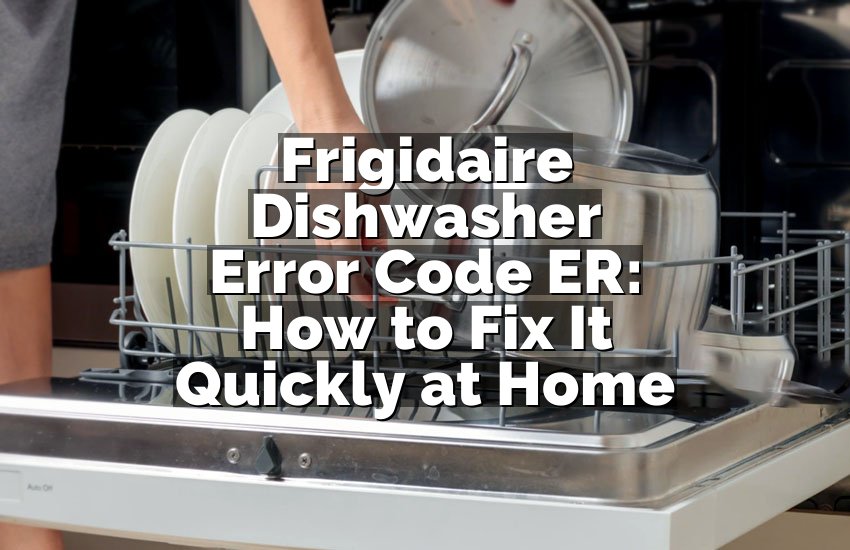 Frigidaire Dishwasher Error Code ER: How to Fix It Quickly at Home