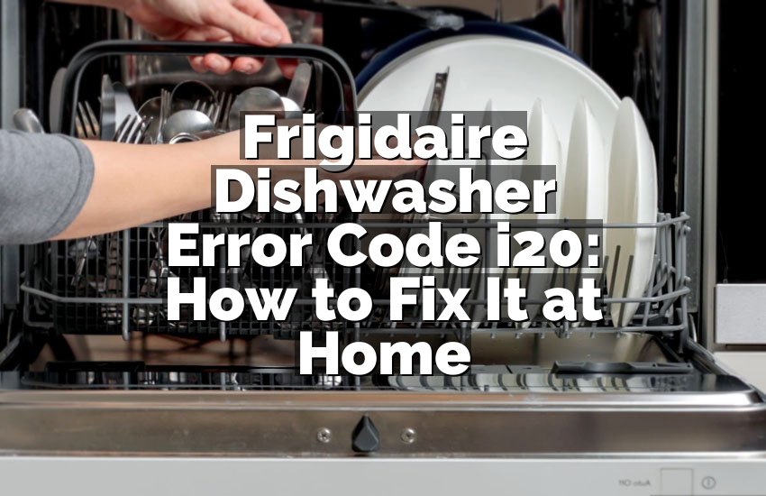 Frigidaire Dishwasher Error Code i20: How to Fix It at Home