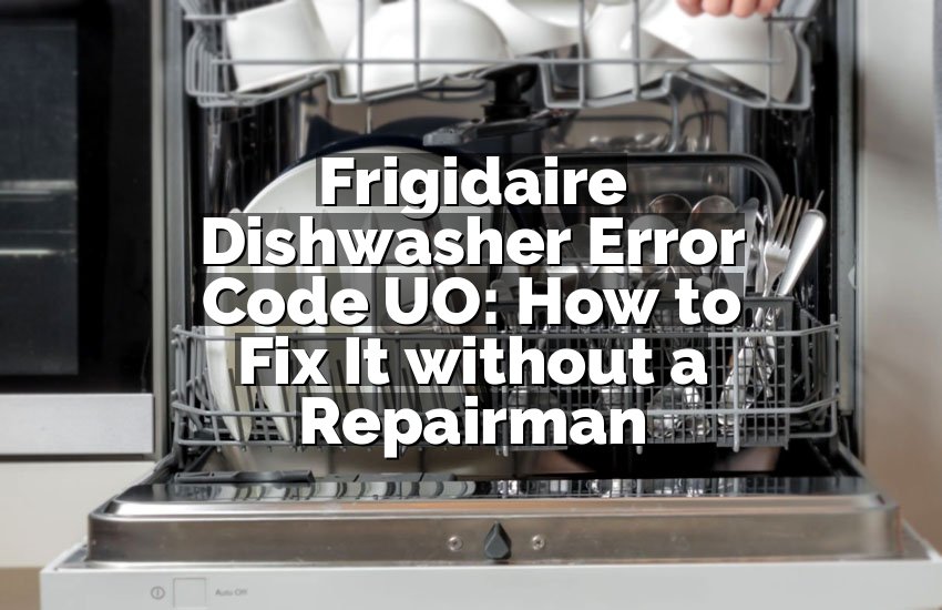 Frigidaire Dishwasher Error Code UO: How to Fix It without a Repairman