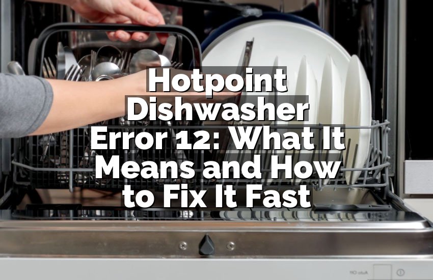 Hotpoint Dishwasher Error 12: What It Means and How to Fix It Fast