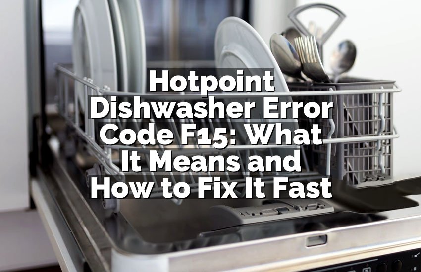Hotpoint Dishwasher Error Code F15: What It Means and How to Fix It Fast