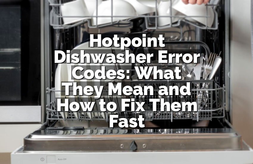 Hotpoint Dishwasher Error Codes: What They Mean and How to Fix Them Fast