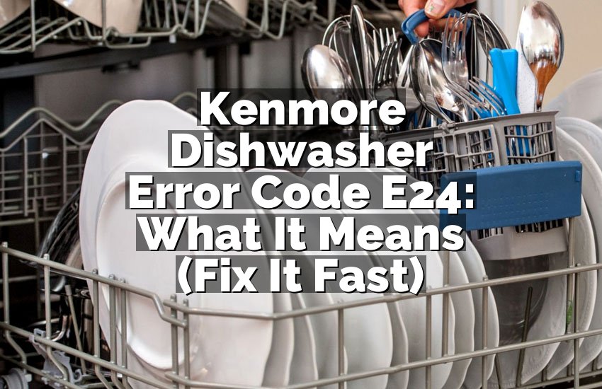 Kenmore Dishwasher Error Code E24: What It Means (Fix It Fast)