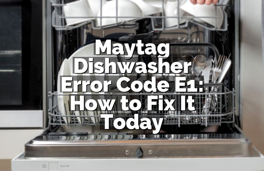 Maytag Dishwasher Error Code E1: How to Fix It Today