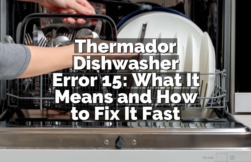 Thermador Dishwasher Error 15: What It Means and How to Fix It Fast