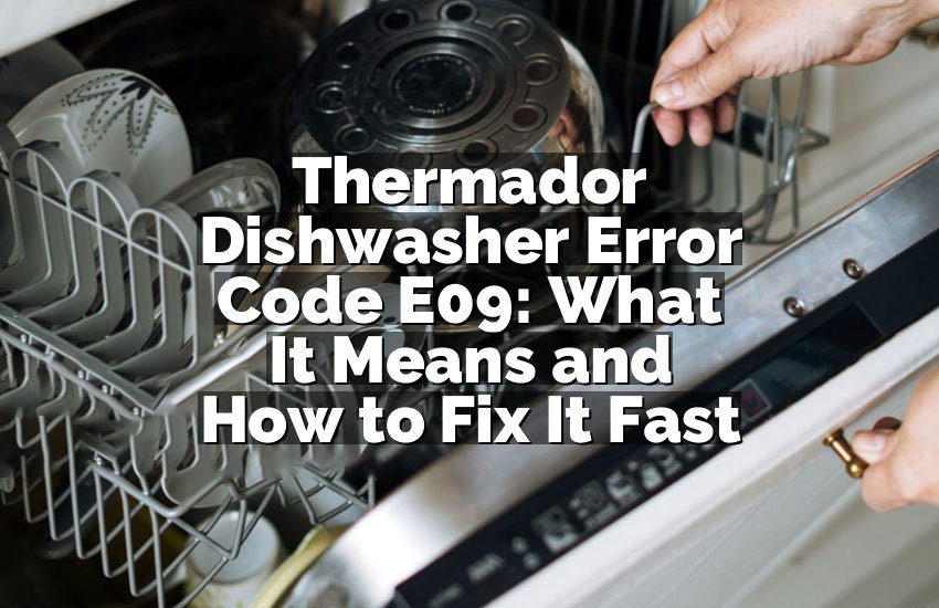 Thermador Dishwasher Error Code E09: What It Means and How to Fix It Fast