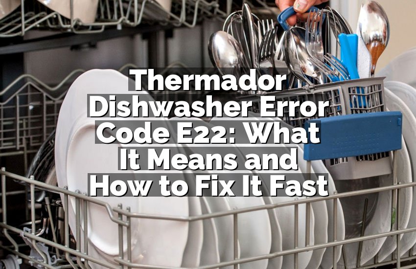 Thermador Dishwasher Error Code E22: What It Means and How to Fix It Fast