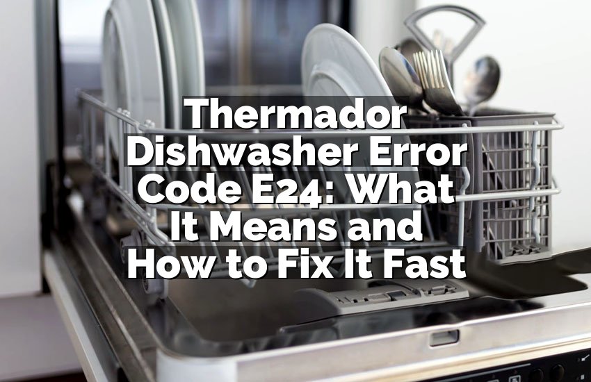 Thermador Dishwasher Error Code E24: What It Means and How to Fix It Fast