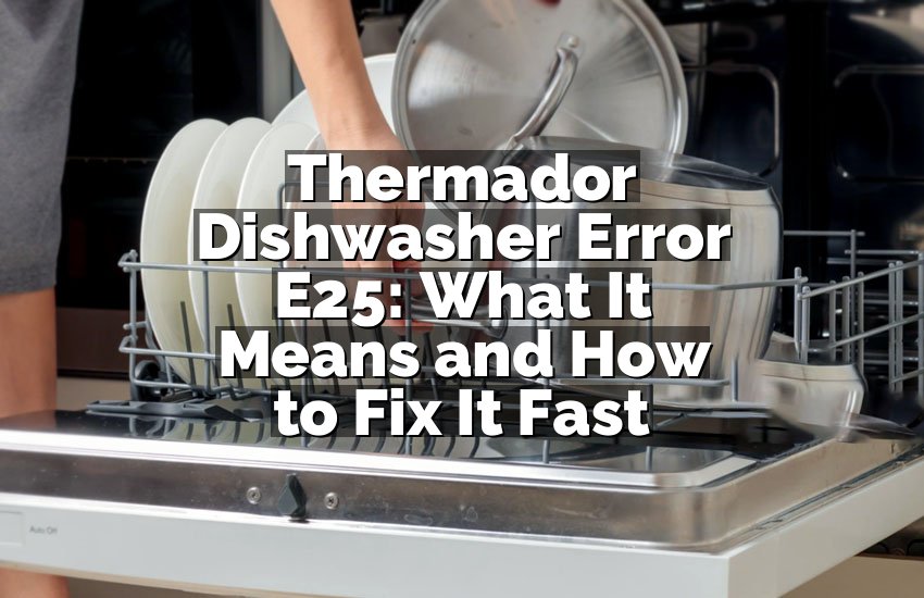 Thermador Dishwasher Error E25: What It Means and How to Fix It Fast