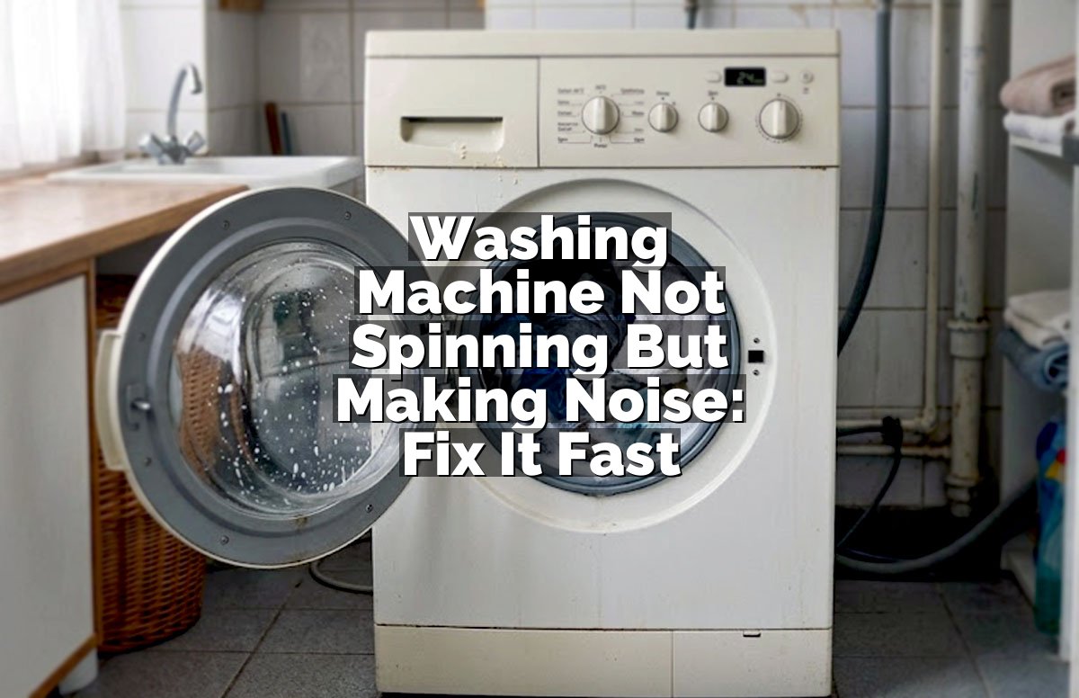 Washing Machine Not Spinning But Making Noise: Fix It Fast