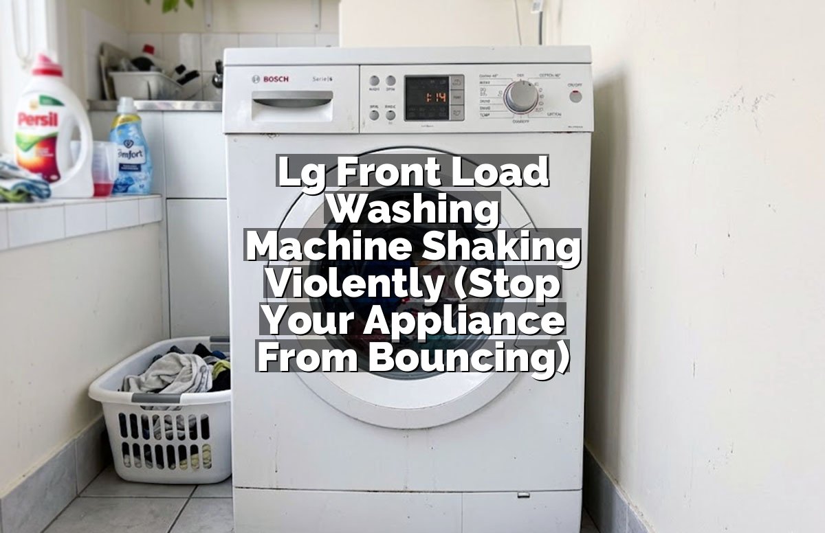 Lg Front Load Washing Machine Shaking Violently (Stop Your Appliance From Bouncing)