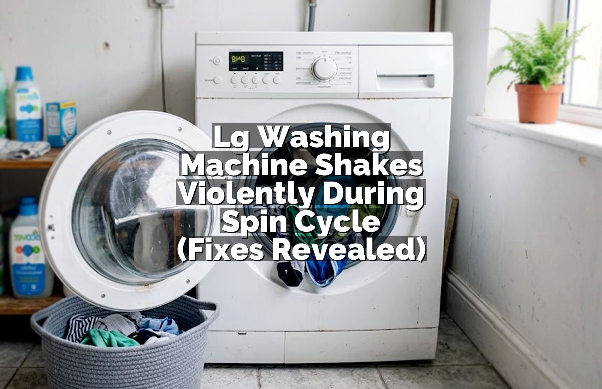 Lg Washing Machine Shakes Violently During Spin Cycle (Fixes Revealed)