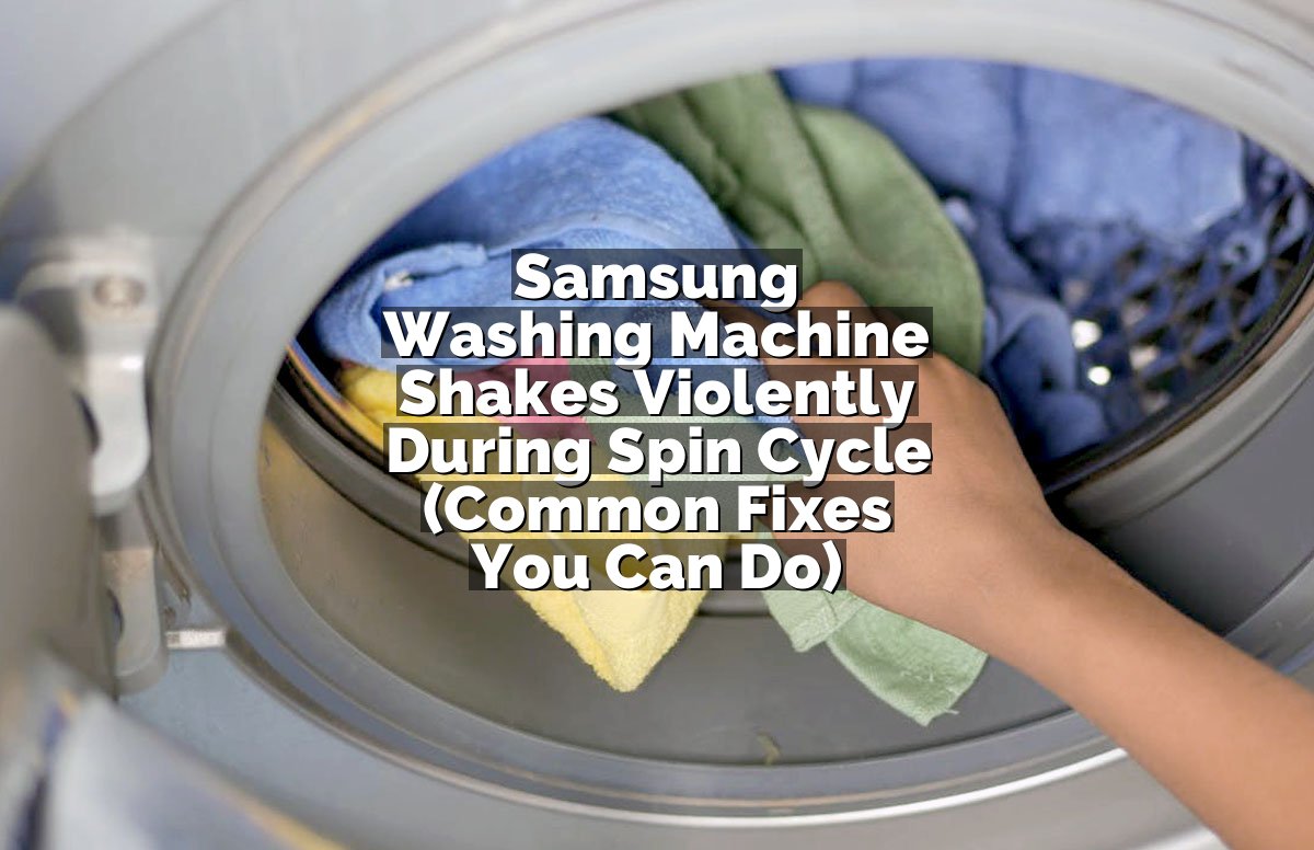 Samsung Washing Machine Shakes Violently During Spin Cycle (Common Fixes You Can Do)