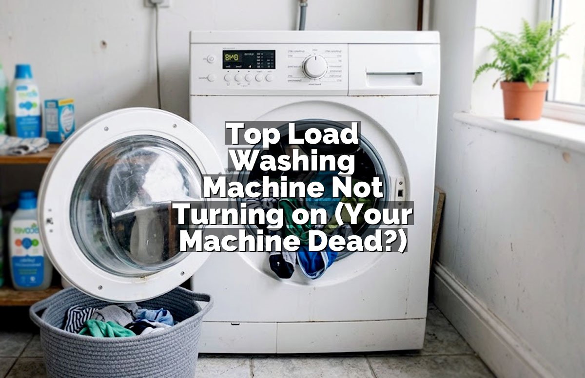 Top Load Washing Machine Not Turning on (Your Machine Dead?)