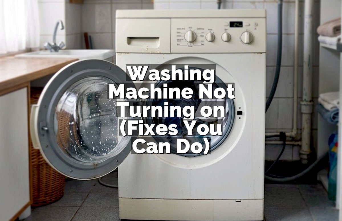 Washing Machine Not Turning on (Fixes You Can Do)
