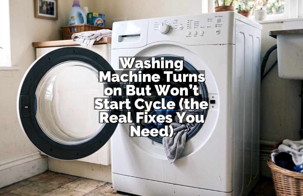 Washing Machine Turns on But Won’t Start Cycle (the Real Fixes You Need)