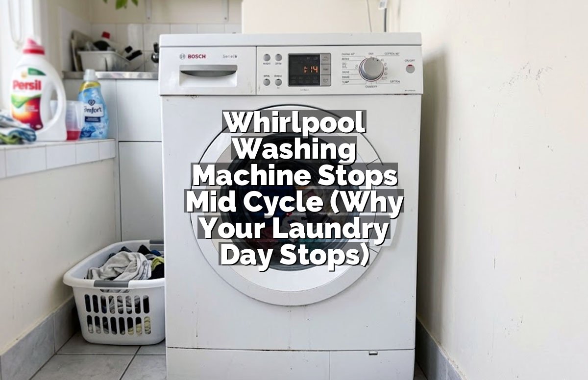 Whirlpool Washing Machine Stops Mid Cycle (Why Your Laundry Day Stops)