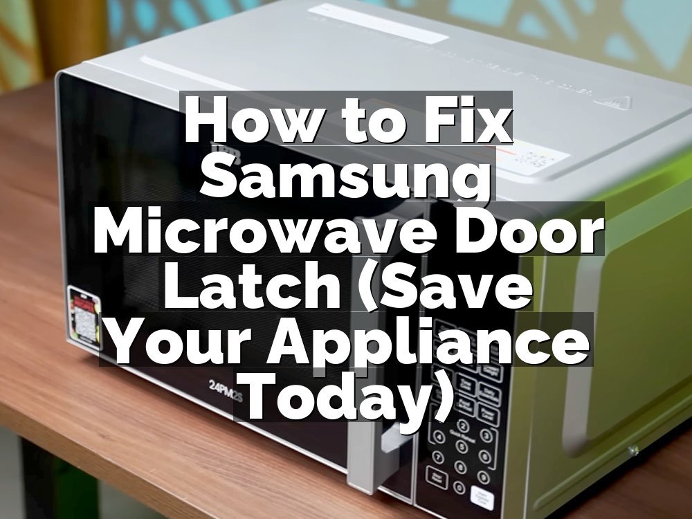 How to Fix Samsung Microwave Door Latch (Save Your Appliance Today)
